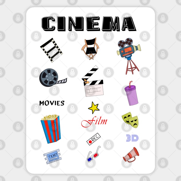 The Art of Cinema Sticker by DiegoCarvalho